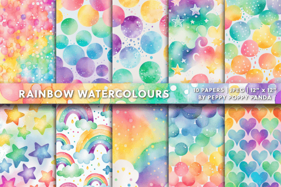 Download Rainbow Watercolor Background Texture - Bow Collection
