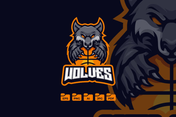 Download WOLF BASKETBALL MASCOT LOGO DESIGN - Premium Resources