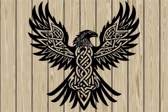 Download Eagle Spreads Wings Celtic Stencil Svg - Spreads Collection