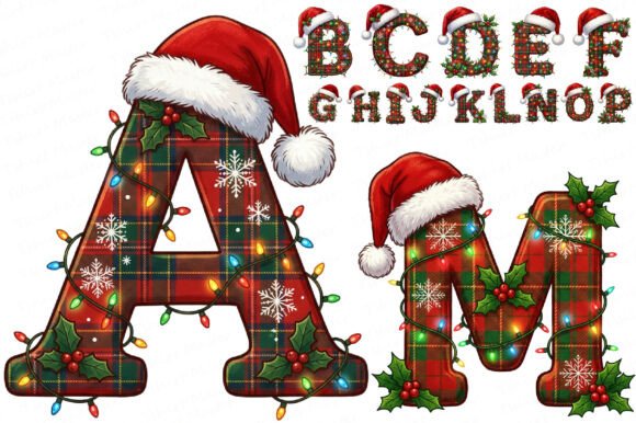 Download Christmas Alphabet Letters PNG Bundle - Alphabet letters png Collection
