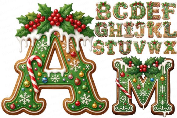 Download Christmas Alphabet Letters Png Bundle - Alphabet letters png Collection