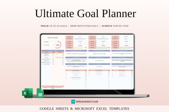 Download Goal Planner Template Spreadsheet - Spreads Collection
