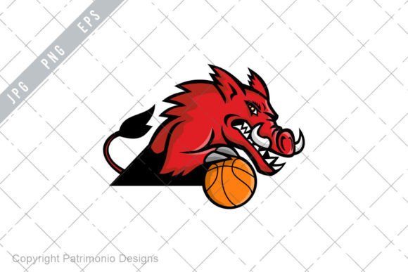 Download Wild Boar Basketball Mascot EPS PNG JPG - Premium Resources