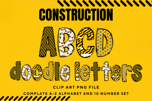 Download Construction Doodle Alphabet Letters PNG - Alphabet letters png Collection