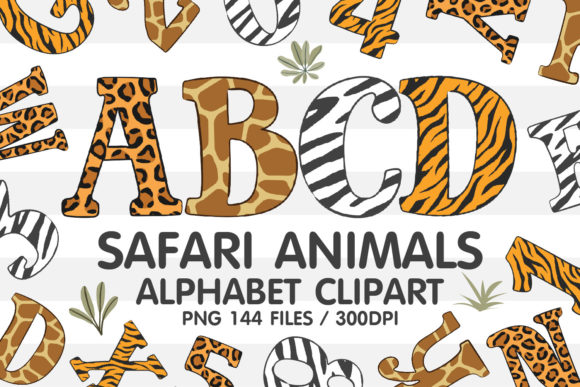 Download Safari Animals Alphabet Letters PNG - Alphabet letters png Collection